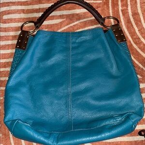 Lucky Brand Blue Genuine Leather Women's Hobo Bag